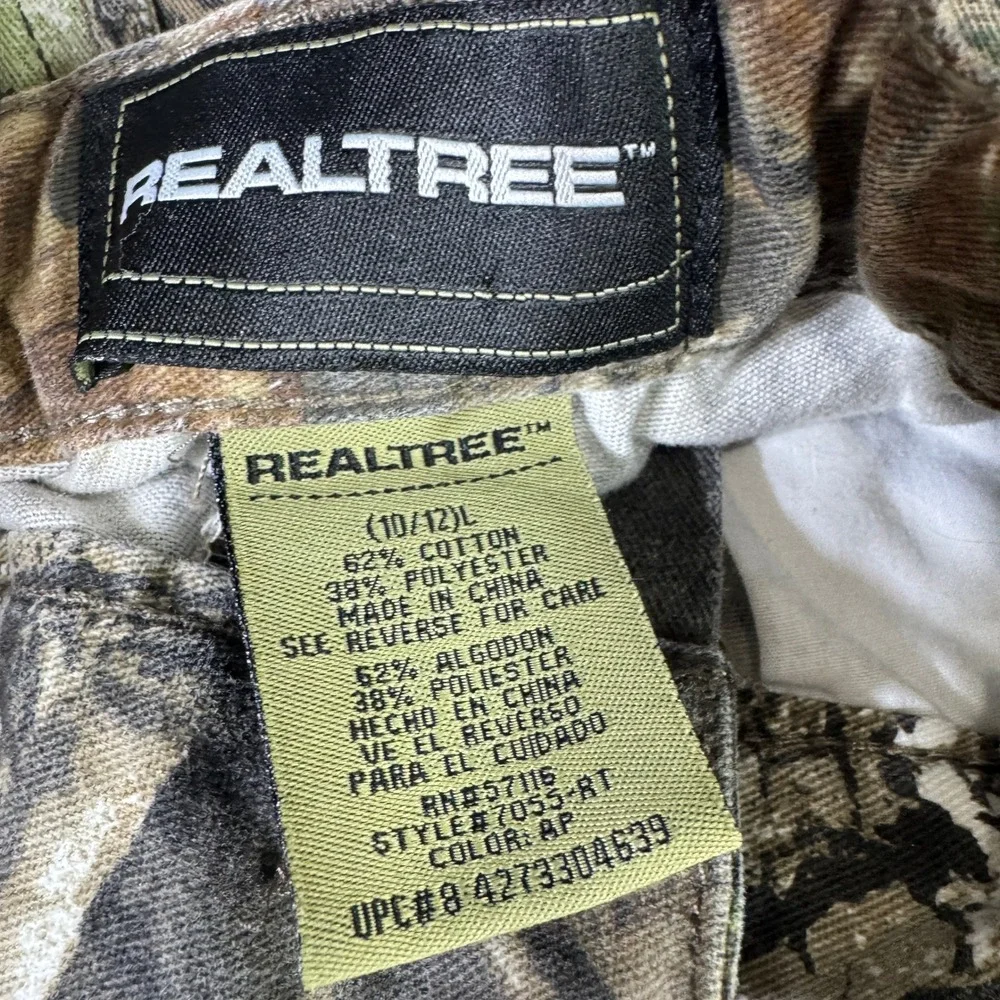 Realtree AP Camo Cargo Pants Youth Size L 10/12 All Purpose Camouflage Joggers